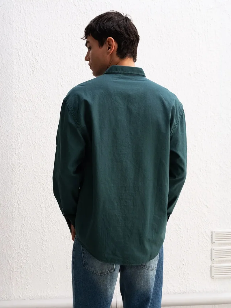 جيستو GIESTO Cotton Oversized Button-Up Shirt