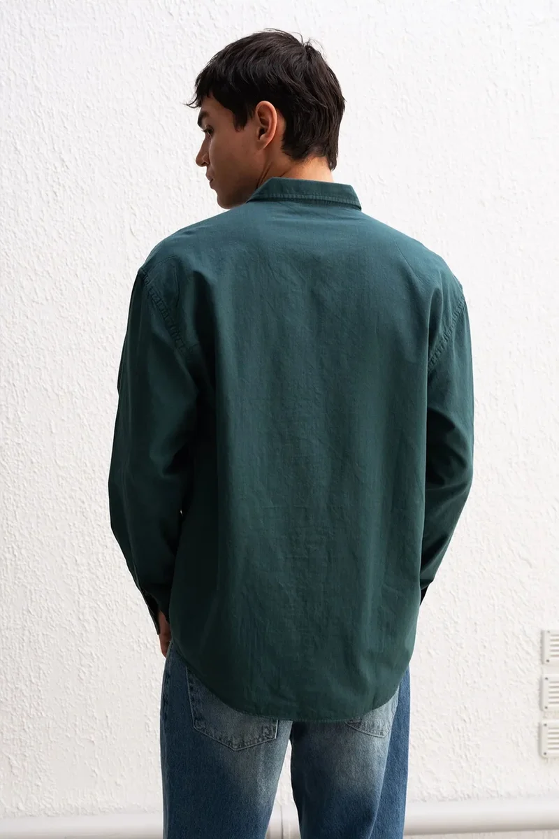 جيستو GIESTO Cotton Oversized Button-Up Shirt