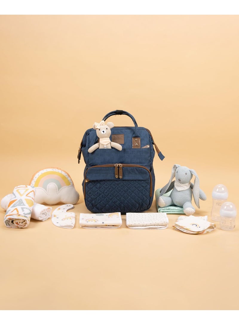 Baby Multifunctional Diaper Bag Backpack with Multi Purpose Pockets and Small Pacifier Case for Mom and Dad Travel Diaper Backpack Bag - Image 3