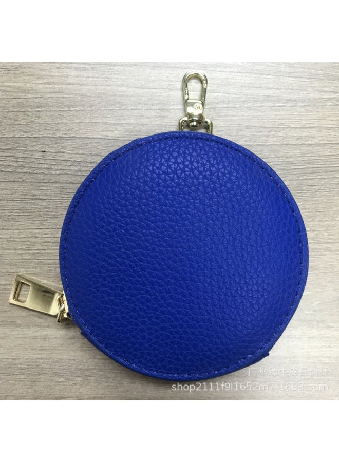 And Korean Style Fresh Style Faux Leather Women's Zipper Coin Purse Pu Leather Litchi Pattern Portable Short Round Coin Purse