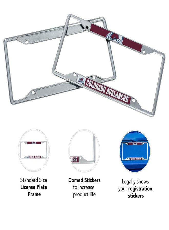 Desert Cactus Colorado Avalanche Car Accessories NHL Team National Hockey League Metal License Plate Frame for Front or Rear of Car (Up Close) - Image 3