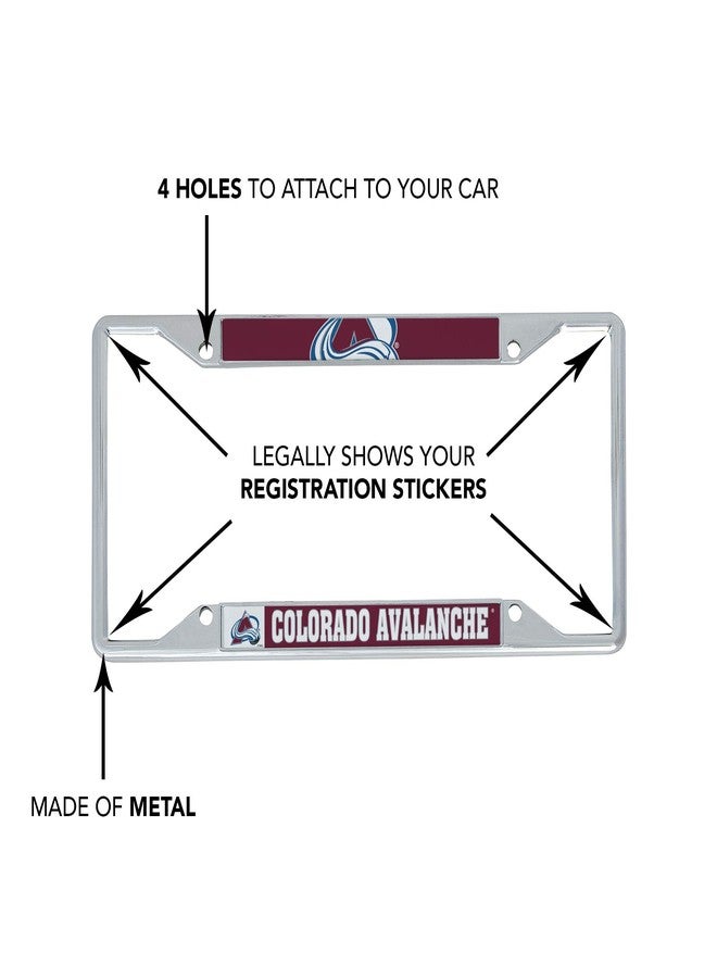 Desert Cactus Colorado Avalanche Car Accessories NHL Team National Hockey League Metal License Plate Frame for Front or Rear of Car (Up Close) - Image 4