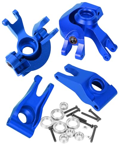 ARRCat Upgrades Part for 110 SentonGraniteBigRockVorteks 3S Blx MEGA550 4X4Aluminum Front Steering Block Knuckles CHubs Caster Blocks Rear Hubs Hops UpAR330442 AR330467 AR330469Navy Blue - Image 1