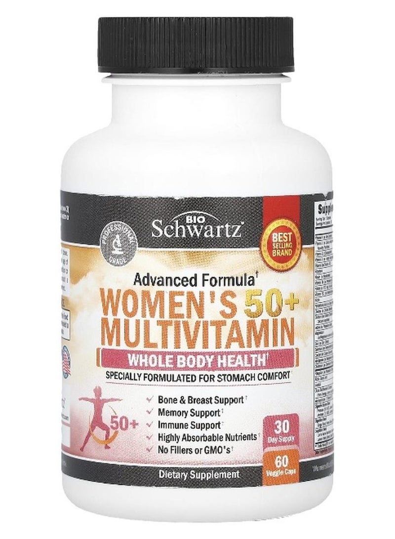 BioSchwartz, Women's 50+ Multivitamin, 60 Veggie Caps (Packaging may vary) - Image 1