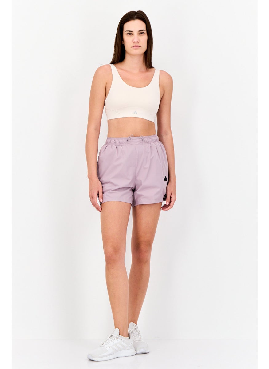 Adidas Women Sportswear Fit Training Short, Mauve  - Image 4