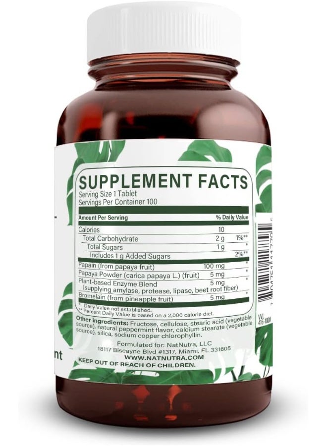 Natural Nutra Chewable Peppermint Digestive Enzyme Supplement - Image 2