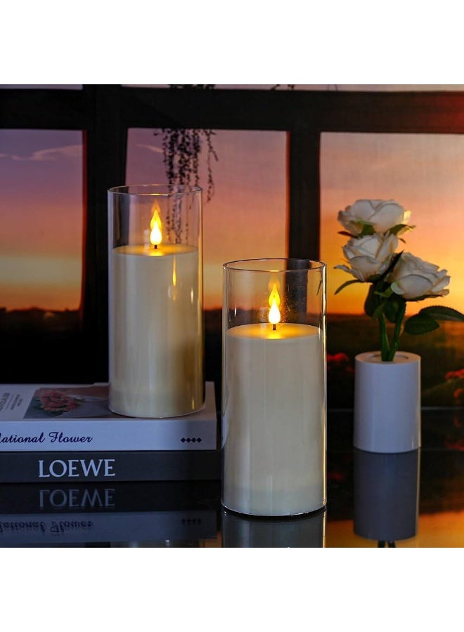 Acrylic Christmas Candle Office Candle with Yellow Light, Stone Burner, Candle Size: 15 cm, Flameless, Flickering, LED Light, for Patio Decoration, 1 Piece - Image 1