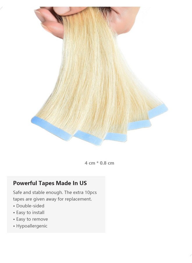 Rose bud Rosebud Tape In Hair Extensions Remy Human Hair Secure Skin Weft Hair Extensions Seamless 14 Inch  - Image 5