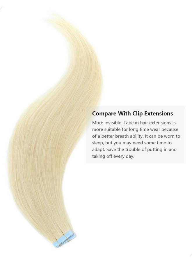 Rose bud Rosebud Tape In Hair Extensions Remy Human Hair Secure Skin Weft Hair Extensions Seamless 14 Inch  - Image 4