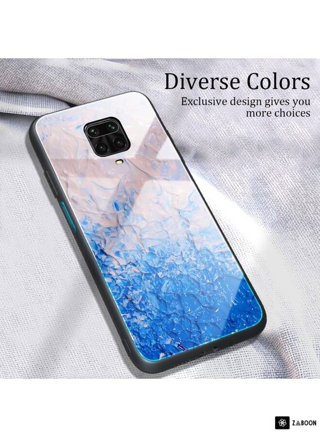 Zaboon Protective Case Cover For Xiaomi Redmi Note 9S / Note 9 Pro Marble Pattern Glass Protective Case  - Image 2