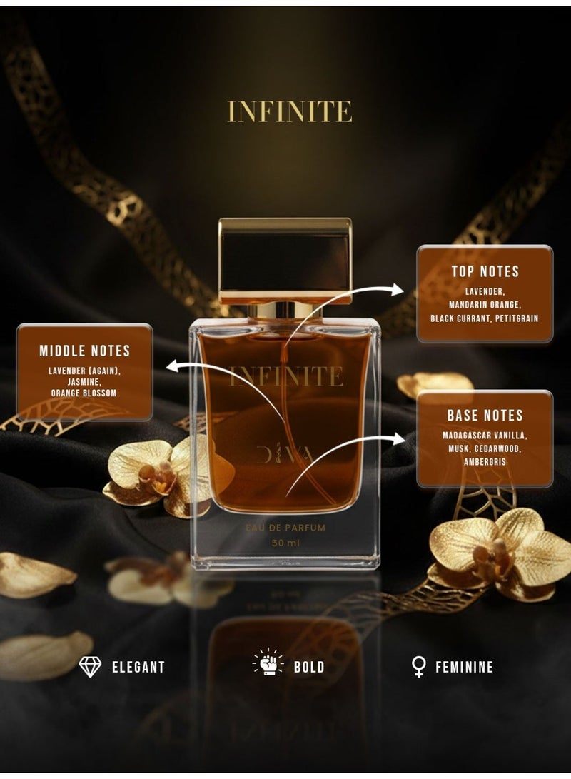 Diva Infinite Eau de Parfum Inspired by YSL Libre – Floral Amber Long-Lasting Perfume for Women (35ml | 50ml) - Image 1