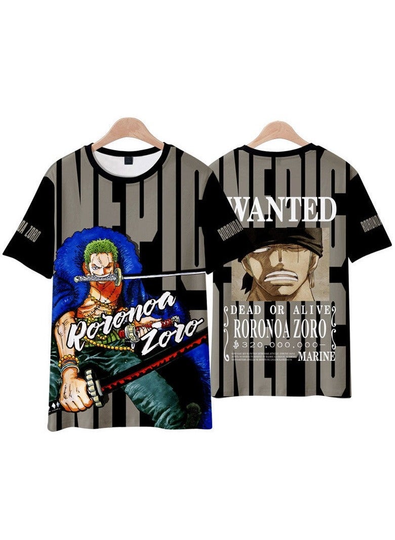 KUYING New One Piece Print Loose Round Neck Short Sleeved Shirt  - Image 1
