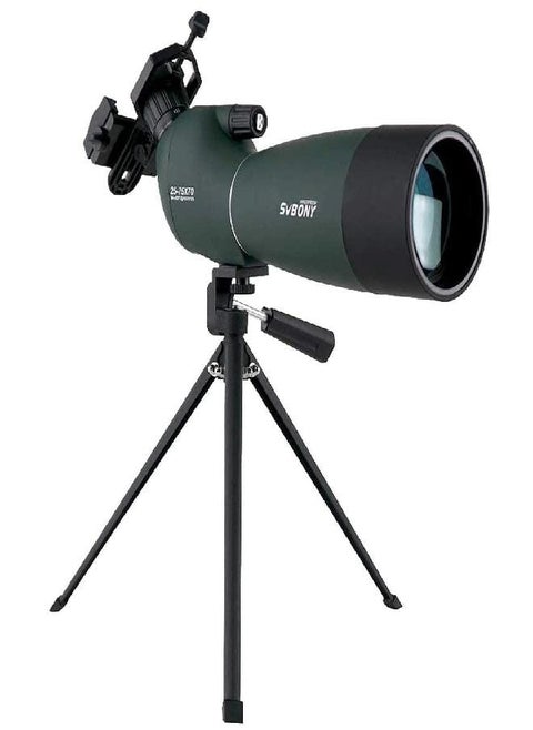 SV28 Spotting Scopes with Tripod,Hunting,25-75x70,Angled,Waterproof,Range Shooting Scope,with Phone Adapter,Compact, for Target Shooting,Birding,Wildlife Viewing