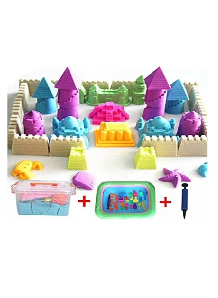 Cutie Cute 2000Grams Magical Play Sand Toy Set With Accessories Modeling Clay Never Dries Build Sandcastles  - Image 2