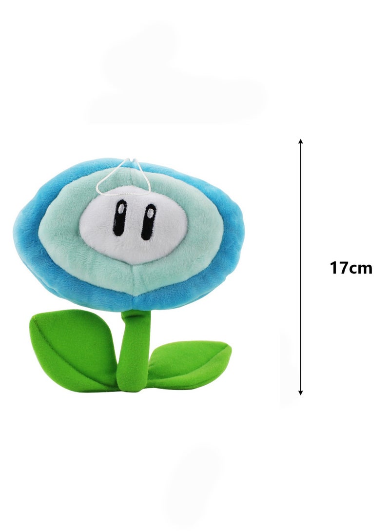 Super Mario Blue Ice Flower Plush Toy Cute Gift for Children - Image 2
