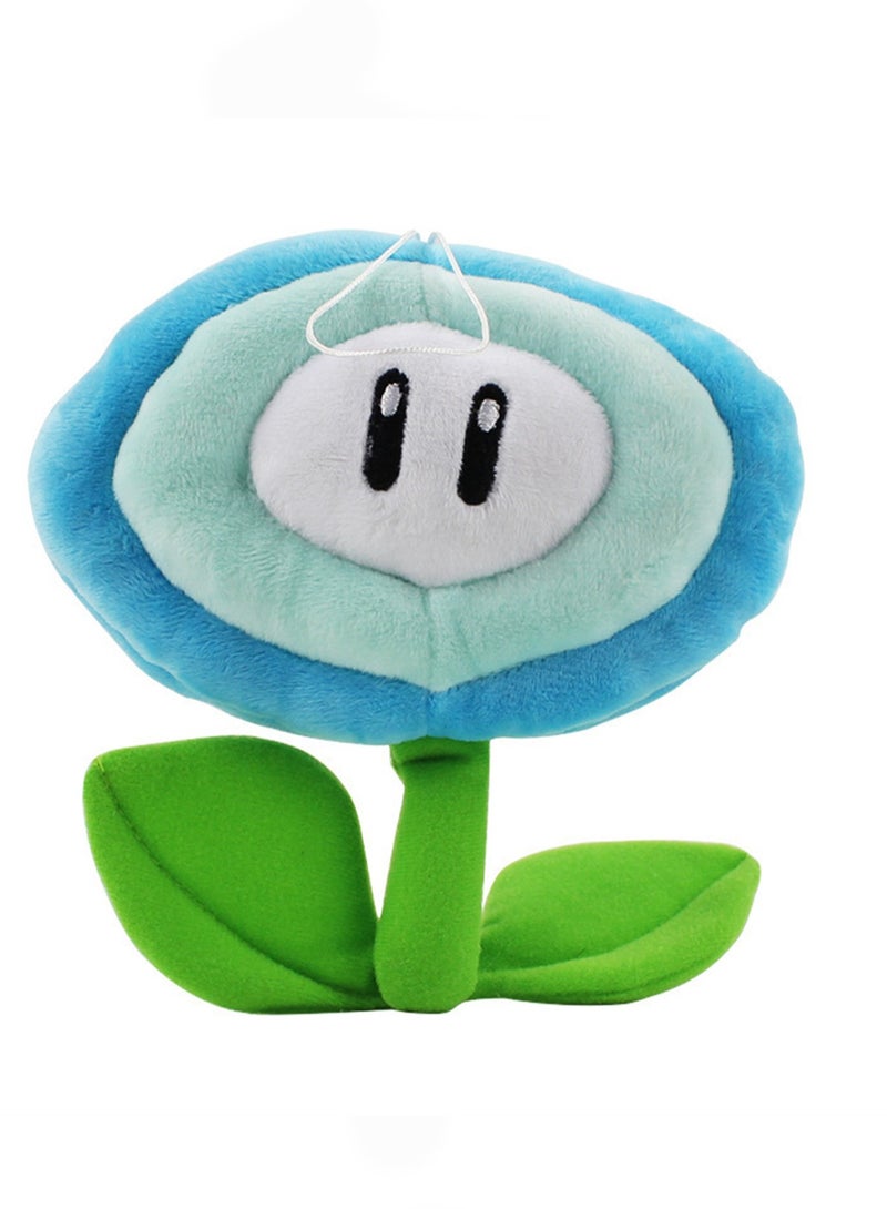 Super Mario Blue Ice Flower Plush Toy Cute Gift for Children - Image 1