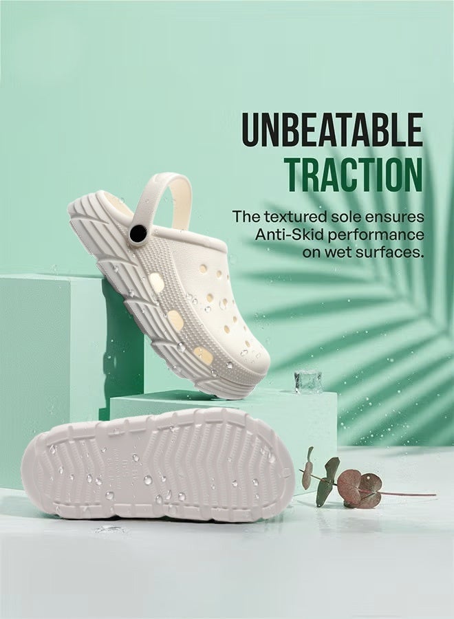 GUOLUOFEI Comfy Garden Clogs for Women and Men, Slip On Mules Sandals Lightweight Slippers Outside Home Casual Wear Non-Slip Air Cushion Thick Bottom Slides Shoes - Image 1