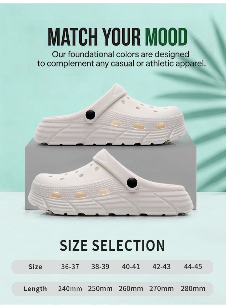GUOLUOFEI Comfy Garden Clogs for Women and Men, Slip On Mules Sandals Lightweight Slippers Outside Home Casual Wear Non-Slip Air Cushion Thick Bottom Slides Shoes - Image 4
