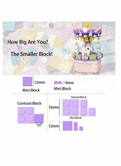 Y&D Music Box Building Toys Rotating Carousel DIY Block for Girls and Boys 6 -12 Years Old 874 pcs STEM Construction Toy Birthday Gifts Adults Kids  - Image 3