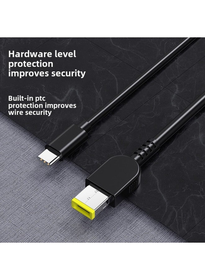 TyPEC Data Cable Is Suitable For Lenovo Notebook Computer Square Port With Needle Thinkpad X1 Power Supply Pd Fast Charging Line-Color:typec  Zinc Alloy 100W  - Image 3