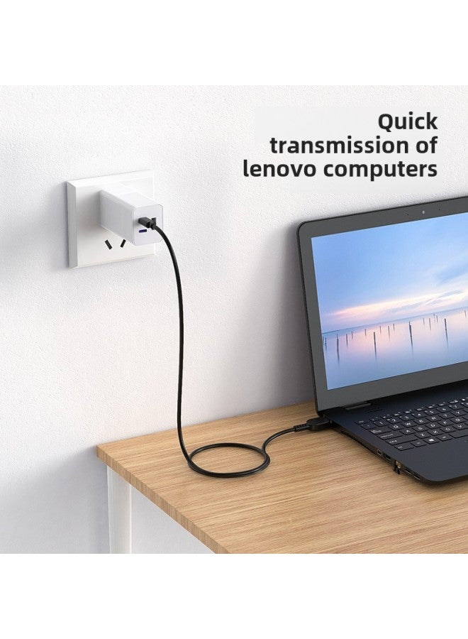 TyPEC Data Cable Is Suitable For Lenovo Notebook Computer Square Port With Needle Thinkpad X1 Power Supply Pd Fast Charging Line-Color:typec  Zinc Alloy 100W  - Image 4