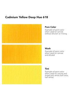 Daler Rowney Georgian Oil Colour Tube 38ml Content Cadmium Yellow Deep Hue  - Image 2