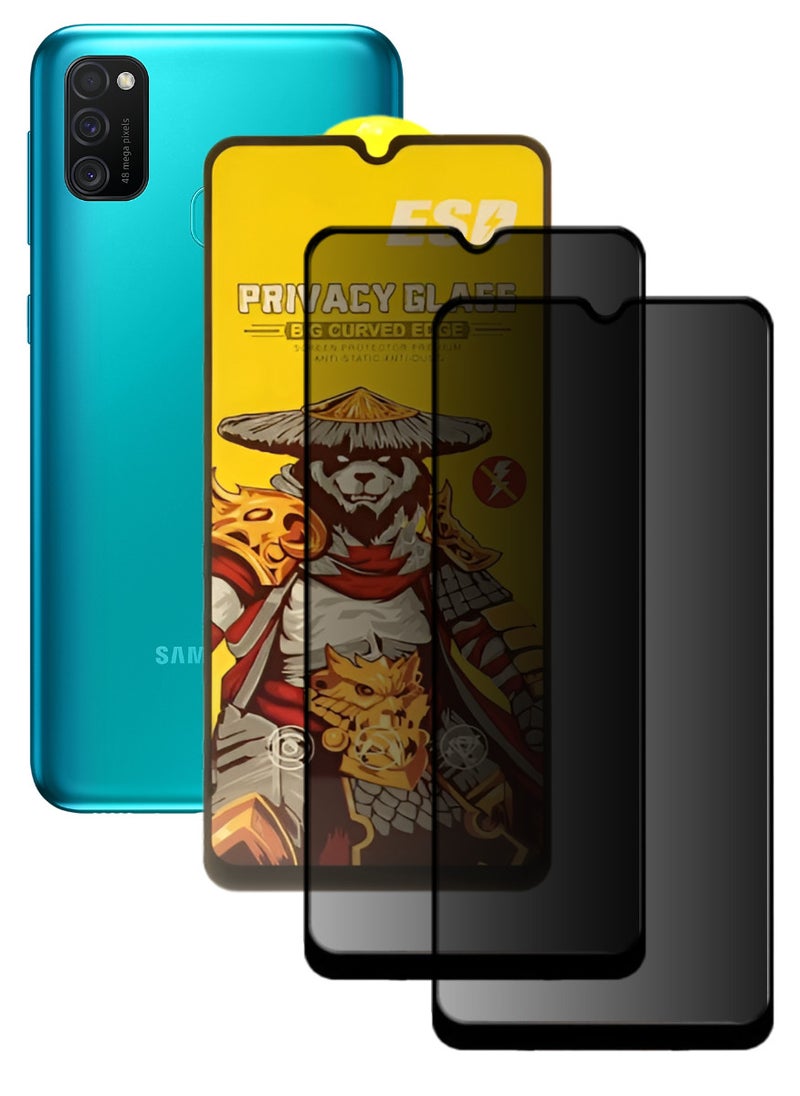 ESD 2 Pieces Tempered Dustproof Privacy Glass Screen Protector Compatible For Samsung Galaxy M21 - Image 1