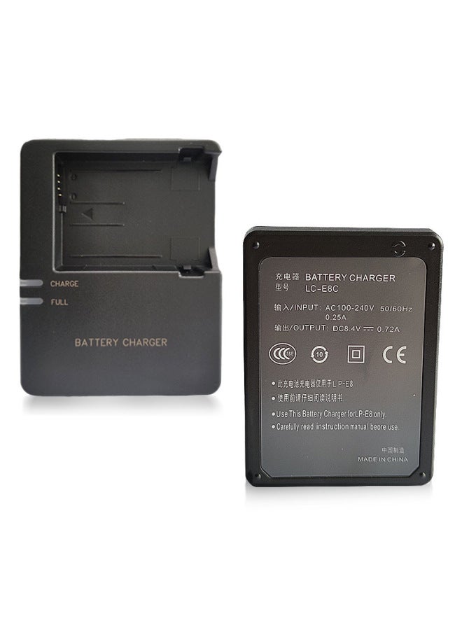 Lc-e8 Digital Camera Charger Compatible Canon Eos 550d 600d 650d 700d Lp-e8 Battery-Color:Charger + UK (UK) Power Cord - Image 2