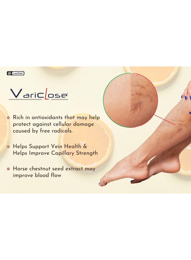 Variclose -500 with Citrus bioflavonoids Diosmin 450mg, Hesperidin 50mg tablets | Leg Veins & Blood Circulation, Venous Tone, Micro Circulation, Discoloured, Pain, Heavyness, Swollen Enlarged Veins Health - 30 tablets - Image 5