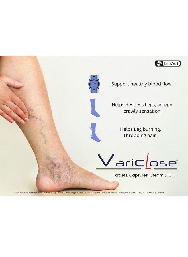 Variclose -500 with Citrus bioflavonoids Diosmin 450mg, Hesperidin 50mg tablets | Leg Veins & Blood Circulation, Venous Tone, Micro Circulation, Discoloured, Pain, Heavyness, Swollen Enlarged Veins Health - 30 tablets - Image 4