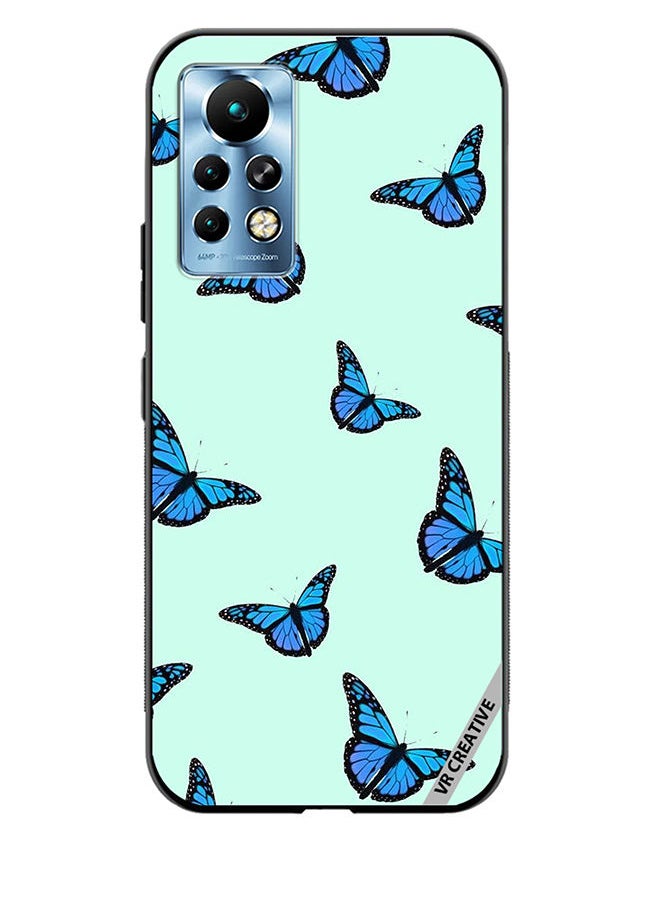 VR CREATIVE - Protective Case Cover For Infinix Note 11 Pro Blue Butterfly Flies Design Multicolour - Image 1