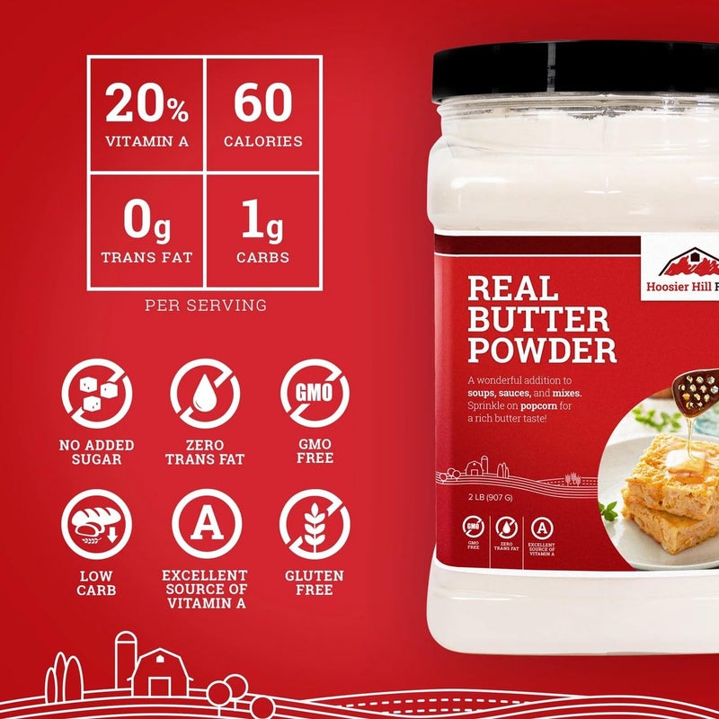 Hoosier Hill Farm Real Butter Powder, 2LB (Pack of 1) - Image 3