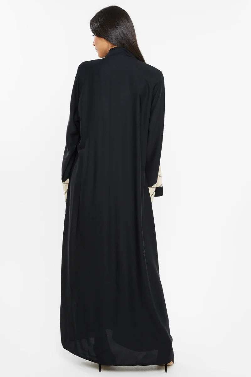 NUKHBAA A casual square printed abaya.-AJ111A