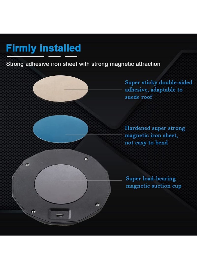 KASTWAVE أضواء داخلية للسقف سيارة لاسلكية LED ضوء صندوق الزينة DJ ضوء جو ملون مع تحكم صوتي قابلة للشحن USB 3 أوضاع سطوع قابلة للتعديل RGB  - Image 3