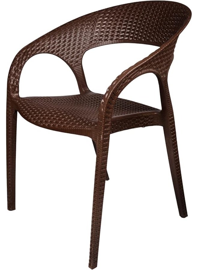Khurshid Plastics Barcelona Plastic Chair from Khurshid Plast Plastics - Brown - Image 2