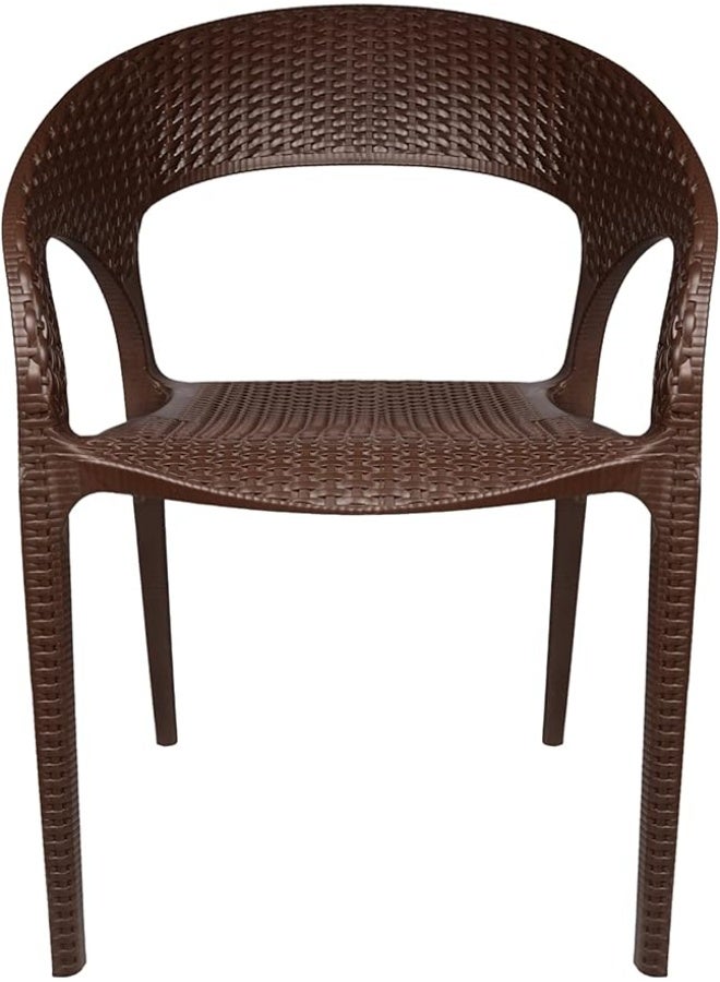 Khurshid Plastics Barcelona Plastic Chair from Khurshid Plast Plastics - Brown - Image 1