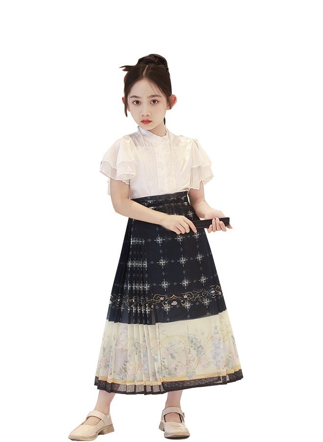 Al Aoyama Chinese robe Costume Girls Children Kimono China Traditional Vintage Ethnic Students Chorus Dance Costume Hanfu  - Image 1