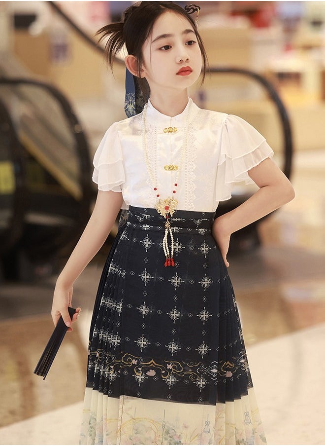 Al Aoyama Chinese robe Costume Girls Children Kimono China Traditional Vintage Ethnic Students Chorus Dance Costume Hanfu  - Image 4