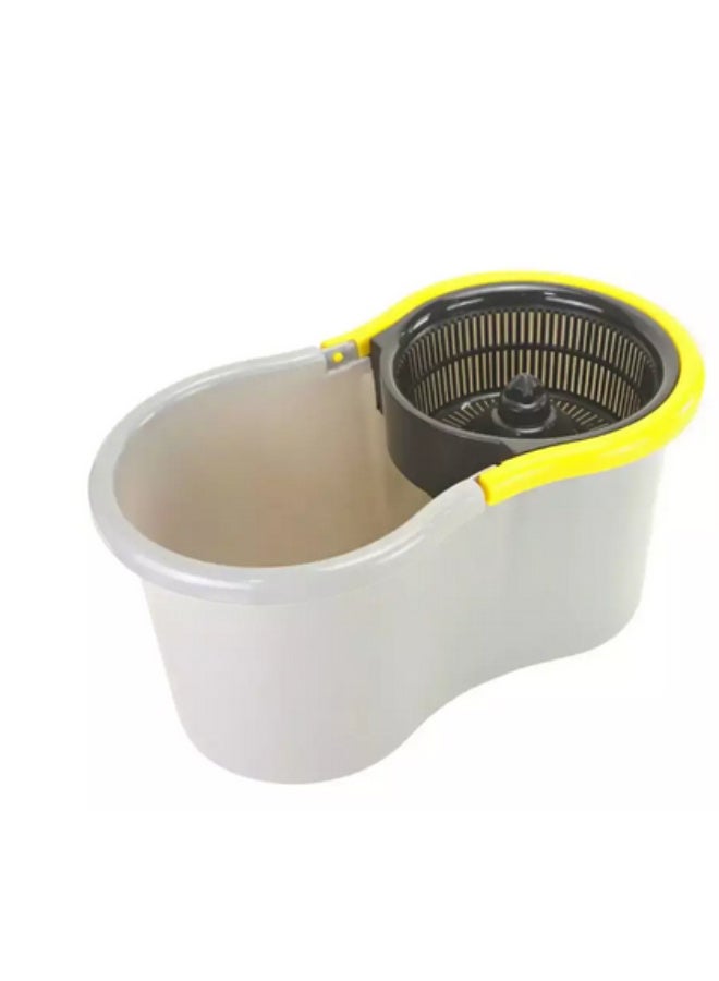 Grey 360° Spin Steel Bowl Bucket Mop set - Image 5