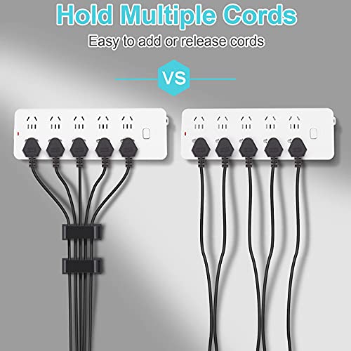TidyHelper Cable Management Clips, Large Cord Clips for Under Desk Wire Management, Adhesive Organizer Multiple Cord (Computer/PC, Network, TV, Ethernet) Black 20 PCS - Image 5