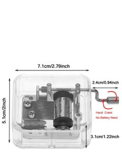 SYOSI You are My Sunshine Clear Music Box Acrylic Hand Crank Musical Box for Wife Mom Daughter Son Unique Best Gifts for Birthday Christmas Wedding Valentine's Day  - Image 5