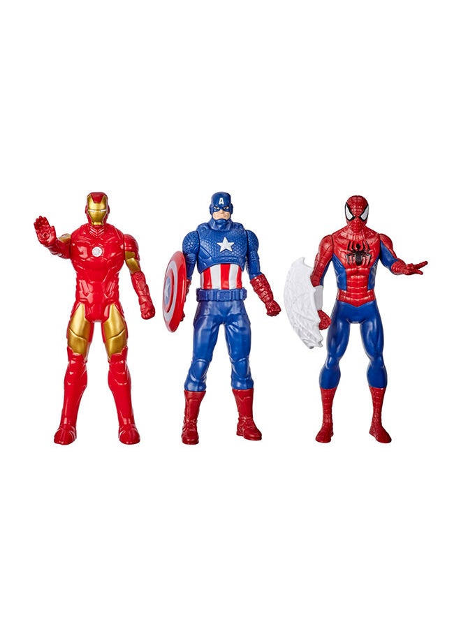 MARVEL - Hasbro Marvel Action Figure Toy 3-Pack 6-Inch Figures Includes 3 Figures Iron Man Spider-Man Captain America For Kids Ages 4 And Up - Image 1