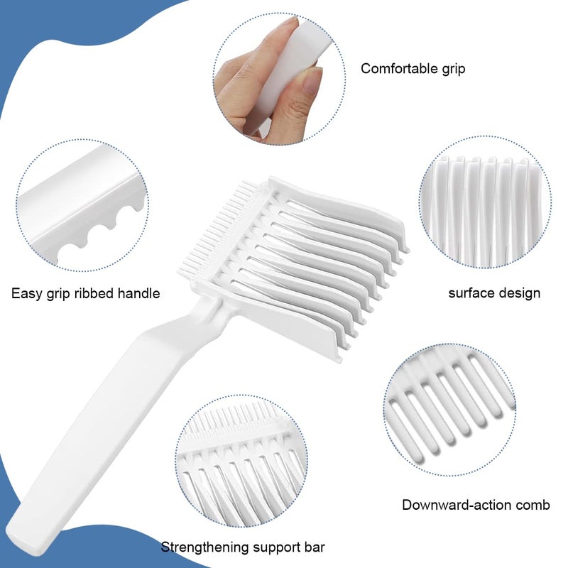 maycreate MAYCREATE 2Pcs Barber Fade Comb for Men Hair Cutting Comb for Various Short Haircuts Professional Fading Clipper Comb AntiStatic Flat Top Curved Positioning Comb for Salon Styling Tools - Image 5