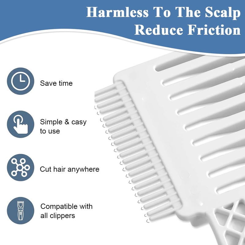 maycreate MAYCREATE 2Pcs Barber Fade Comb for Men Hair Cutting Comb for Various Short Haircuts Professional Fading Clipper Comb AntiStatic Flat Top Curved Positioning Comb for Salon Styling Tools - Image 4