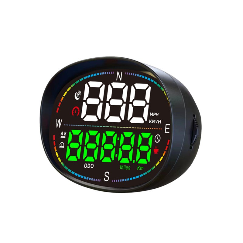 Head Up Display, 3 Inches Car Universal Head Up Display GPS Speedometer with Speed, Time, Compass, Overspeed Warning, Mileage Measurement, Fatigue Driving Alarm for All Vehicle - Image 1