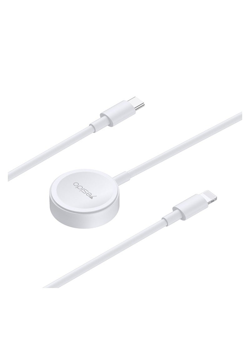 Yesido - Yesido CA113 for Apple Watch 2 in 1 USB-Type C/Type C to Wireless Magnetic Watch Charger, Cable Length: 1.2m - Image 1