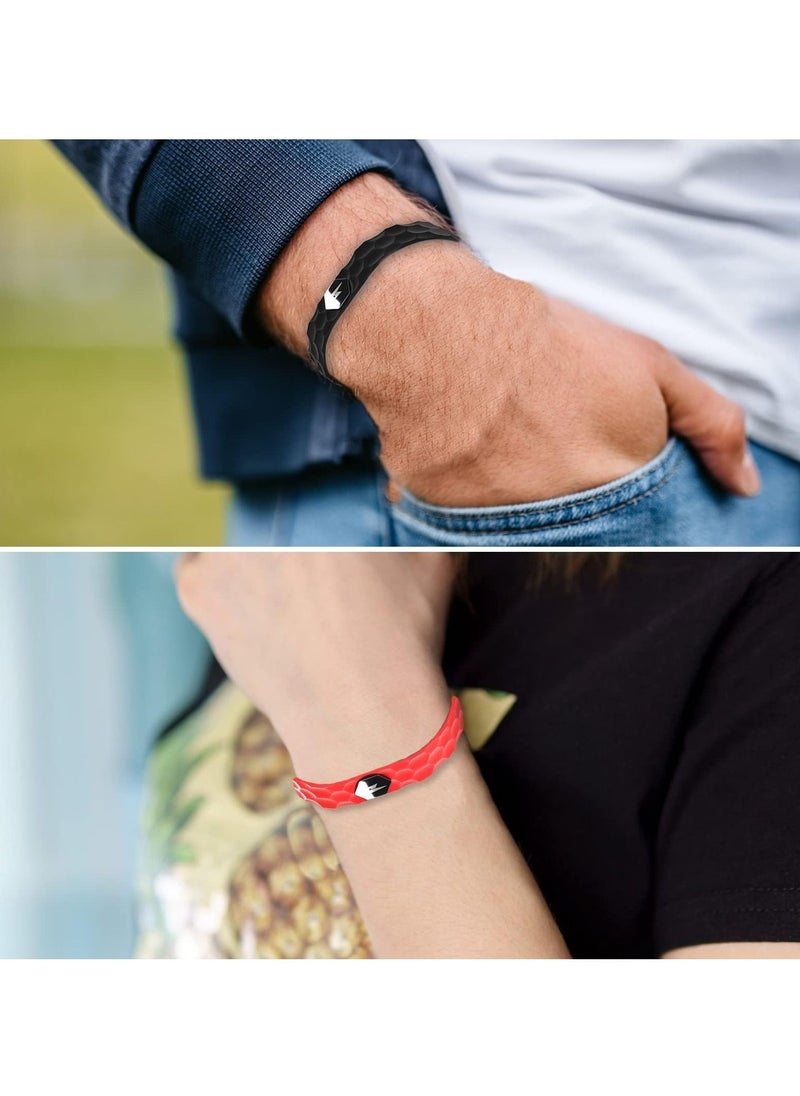 SYOSI - RedUp Far Infrared Negative Ions Bracelet Lymphatic Drainage Magnetic Bracelet RedUp Far Infrared Wristband Silicone Sports Wristbands Lymph Drainage Magnetic Wristband - Image 1