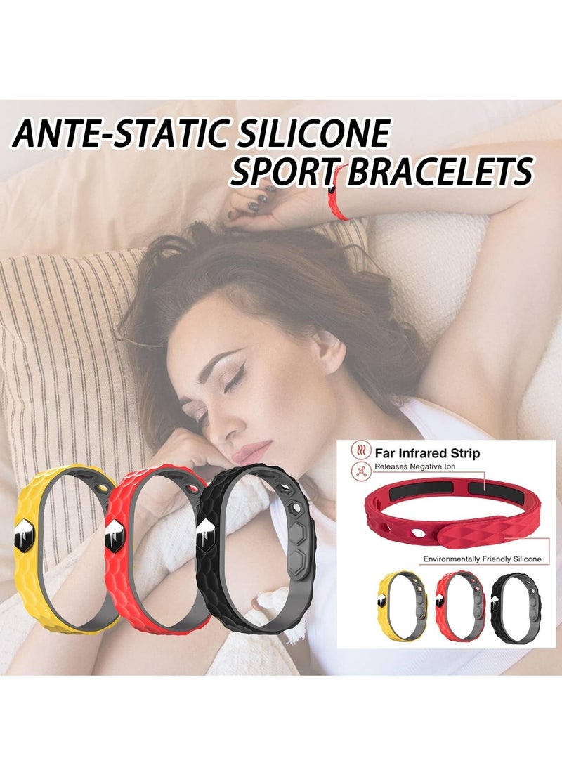 SYOSI - RedUp Far Infrared Negative Ions Bracelet Lymphatic Drainage Magnetic Bracelet RedUp Far Infrared Wristband Silicone Sports Wristbands Lymph Drainage Magnetic Wristband - Image 1