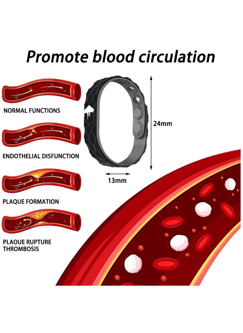 SYOSI - RedUp Far Infrared Negative Ions Bracelet Lymphatic Drainage Magnetic Bracelet RedUp Far Infrared Wristband Silicone Sports Wristbands Lymph Drainage Magnetic Wristband - Image 1