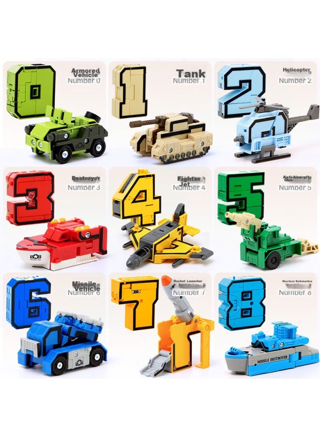 Xinlexin Digital Transforming Toy Robot, Jinguang Combination Letter Building Blocks, 3 Years Old Combination, 10 Numbers, 5 Symbols - Image 5